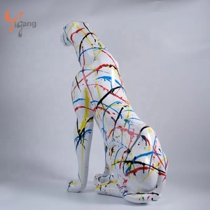 Design moderno a grandezza naturale all'aperto fabbrica di sculture di animali in resina personalizzata in fibra di vetro statua decorativa in resina dipinta statua - Product Image 3