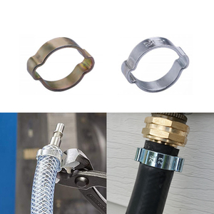 Colliers <span class=keywords><strong>de</strong></span> <span class=keywords><strong>serrage</strong></span> pour tuyaux à sertir plaqués, en acier inoxydable 304, <span class=keywords><strong>Double</strong></span> <span class=keywords><strong>oreille</strong></span>, colliers <span class=keywords><strong>de</strong></span> <span class=keywords><strong>serrage</strong></span>, tailles 11 à 13 - Product Image 4