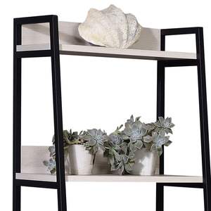 DB Traditional 5-Tier <b>Bookshelf</b> Natural and Black <b>Glass</b> Ladder for Home Office Living Room or Workshop - Product Image 2