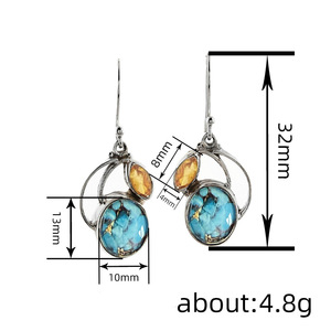 Orecchini Pendenti Geometrici a Marquise per Donne, Stile Naturale, Accessori per Orecchie da Indossare Quotidianamente - Product Image 4