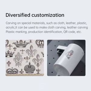 Daja M4 màu đỏ 2W màu xanh 5W Laser Power xách tay mini cao hơn cột nhỏ Laser đánh dấu Khắc Máy cắt laser - Product Image 5