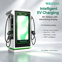 Stations de recharge pour véhicules électriques DC WAIZIDA de 160 kW avec certification CE et ETL, multifonctionnelles et montées au sol