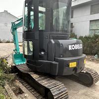 Excavatrice sur chenilles Kobelco d'occasion SK55, moteur Yanmar de haute qualité, pompe PLC - 5,5 tonnes de puissance de creusement élevée, modèle 2020, pelle rétractable