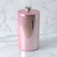 Bouteille de parfum OEM nouveauté 10ml flacon de parfum givré rose or jaune rond en verre de luxe 100ml
