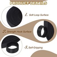 Sangles auto-adhésives réutilisables en polyester/nylon, double face, ultra-résistantes, écologiques, lavables et thermocollantes pour sacs, vêtements et chaussures