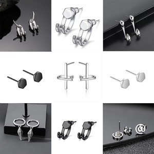 HE0059 Pendientes Punk de Moda para Hombre, Gancho Sencillo Distintivo con Mariposa Desmontable, Pendientes con Gancho Inspirados <span class=keywords><strong>en</strong></span> Hip Hop - Product Image 4