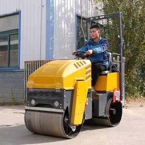Rouleau compresseur routier mini tandem à haut rendement quotidien, faible bruit et économie d'énergie, radiateur, rouleau compresseur à tambour unique - Product Image 5