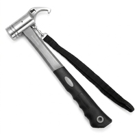 Marteau multifonctionnel pour piquets de tente, marteau de camping pour bâche, extracteur de piquets à tête en acier, outil de retrait de clous pour revêtement de sol extérieur