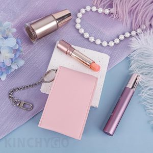 กระเป๋าใส่ลิปสติกแฟชั่นสำหรับผู้หญิง  วัสดุหนัง PU  แบบพกพา พร้อมกระจก - Product Image 5
