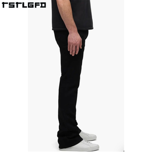 Streetwear personnalisé en gros Jeans évasés empilés Pantalon baggy vierge Jeans évasés empilés vintage pour hommes - Product Image 5