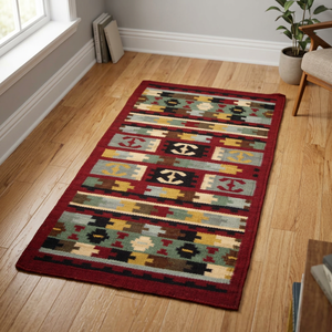 Handmade Wool 60 Count Kilim Dhurrie Reversible Woven Area <b>Rug</b> Modern Abstract Rectangle Non Slip Washable Living Room <b>Bedroom</b> - Product Image 3