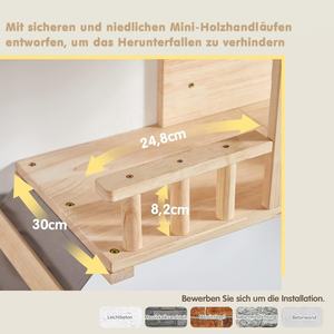 Juego de <span class=keywords><strong>puente</strong></span> y estante de pared de gato de madera, muebles completos <span class=keywords><strong>para</strong></span> sala de estar, jungla, gimnasio, escalada, juego de pared de gato montado en la pared - Product Image 4