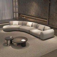 Canapé semi-circulaire personnalisé, design moderne et créatif, mobilier modulaire irrégulier en tissu pour salon, canapé incurvé