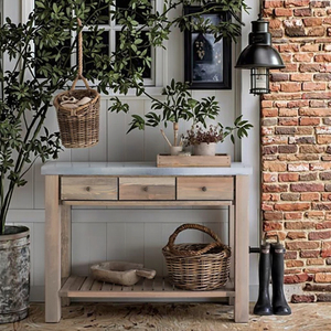 <span class=keywords><strong>Banc</strong></span> de jardin <span class=keywords><strong>en</strong></span> <span class=keywords><strong>bois</strong></span> <span class=keywords><strong>avec</strong></span> 3 tiroirs et étagère à lattes, poste de travail extérieur pour le rangement des pots, des outils et des accessoires de jardinage - Product Image 4