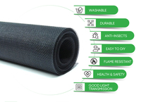 Moustiquaire de protection pour patio, enclos de piscine, Fly Tuff, filet anti-moustiques, maille en fibre de verre, polyester uni, écran anti-insectes