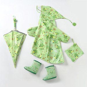 Imperméable de pluie léger et portable pour enfants d'école primaire, garçons et filles, avec imprimé animal mignon en 3D, sécurité en plein air - Product Image 3