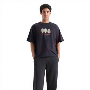 Camiseta Premium de Algodón Grueso para Hombre, Corte Regular, Cuello Redondo, Estilo Urbano y para el Día a Día - Product Image 1