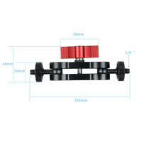 Bras de montage pour moniteur de caméra bras magique à double tête sphérique pour moniteur DSLR téléphone à lumière LED
