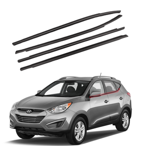 Cintura per porta esterna nera e cromata Set 4 pezzi per Hyundai <span class=keywords><strong>Tuscon</strong></span> IX35 2010-2017 OE #82210 83210-2S000 - Product Image 1