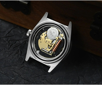 Montre à quartz pour femme San Martin SN0151GS 32,5 mm, montre de luxe tendance, montre de couple assortie, cadran en nacre, saphir, étanche à 200 m