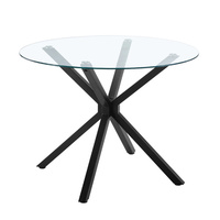 Superficie lisa de vidrio templado redondo transparente de 10mm y 12mm de espesor para mesa de café/comedor