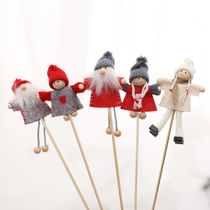 Handmade Durable Felt Knitting Yarn <b>Christmas</b> <b>Elf</b> Doll Hanging <b>Decoration</b> Factory Wholesale - Product Image 1