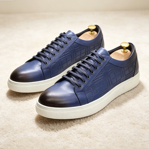 Zapatos de vestir informales para hombre, calzado Formal de piel auténtica, diseño sencillo, antideslizante, con cordones, color marrón, nuevos estilos - Product Image 1