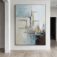 Fabrik-Kunsthersteller 100% Handgemalte Wohnzimmer-Sofa-Wandkunst Abstrakte Landschaft Großformatige Ölgemälde auf Leinwand