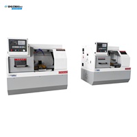Rogram-torno compacto pequeño con control, máquina de torno horizontal 0640, precio barato