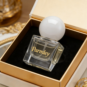 Luxury Clear <strong>Mini</strong> 18ml Private Logo Square Glass Atomizer Oil Perfume Spray Bottle with Ball Golden Lid - Product Image 2