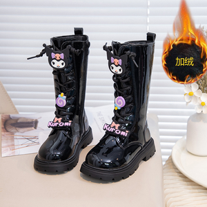 Girls' Long Boots Autumn and Winter New Cartoon PU Boots Soft Sole Kids Long Boots - Product Image 1