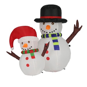Новогодние украшения Санта-Клаус со светодиодными рождественскими огнями navidad Рождественский надувной снеговик - Product Image 4