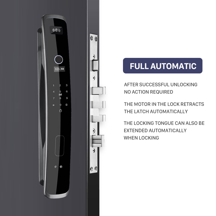 Factory Price 3D Face Recognition Biometric Fingerprint Smart Door Lock Wishome Wifi Digital Locks · image 3