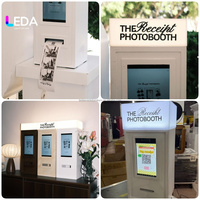 LEDA Nouvelle Tendance : Machine Photobooth avec Imprimante, Ensemble Cabine Photo Instantanée et Support Téléphone pour Événements et Mariages