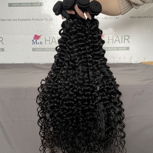 Lots de Cheveux Humains Vierges Brésiliens Grade 11A, Ondulés Profonds Bouclés, avec Cuticules Alignées, Double Trame, Tissage à la Machine, pour Toutes les Couleurs - Product Image 4