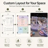 Zona de Juegos Infantil para Centros Comerciales, Decoración con Temática Oceánica, Paneles Sensoriales, Certificación CE y ASTM, Proyecto para Centros Comerciales