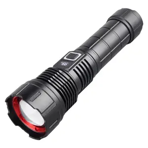 Đèn pin ngoài trời siêu sáng LED sạc Tầm xa zoom đa chức năng laser flahshlight