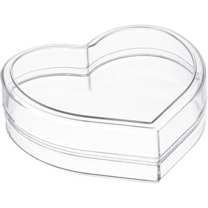 Boîtes en acrylique personnalisées en forme de carré, de rectangle et de cœur, vente en gros, boîtes transparentes en plexiglas pour gâteaux - Product Image 1