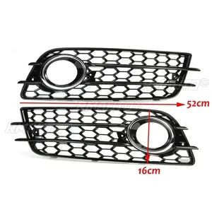 2pcs Car Front Bumper Fog <b>Light</b> Grille Cover Honeycomb <b>Hex</b> Grille Grill for Audi A4 B8 S-Line S4 2008-2012 8K0807681C 8K0807682C - Product Image 6