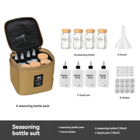Ensemble de rangement pour épices de camping, porte-bouteilles d'assaisonnement mural portable pour l'extérieur