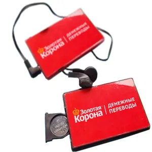 Promotional FM radio FM Auto Scan with stereo earphone Card shape mini portable radio AS-323