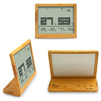 CH-906 Sensor suhu Digital layar LCD, dengan waktu dan jam Alarm fungsi higrometer ruangan Digital