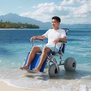 Kursi roda lipat mengambang pantai semua medan - Product Image 5