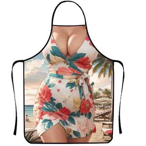 Divertido delantal con estampado digital de hombre musculoso, sexy, para mujer, para limpieza del hogar, fiestas, con patrón creativo y personalizado, antiincrustante, para cocinar. - Product Image 5