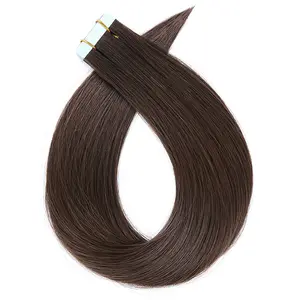 Seamless women's hair extensions #2 colour 50g 20pcs tape in hair extensions for thin hair