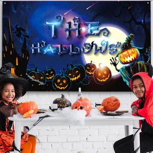 ขายธงแบนเนอร์แนวตั้งพิมพ์ลายดิจิตอลลายฟักทองฮาโลวีนน่ารัก ราคาถูก สำหรับห้องนั่งเล่น - Product Image 5