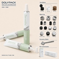 Emballage en tube aluminium pliable personnalisé avec bouchon à vis à capacité réglable pour gel de soin cutané anti-imperfections à l'arbre à thé