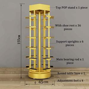 Mingtang Sneaker Shop Tienda minorista Zapatero giratorio Soporte de exhibición para tienda minorista - Product Image 3