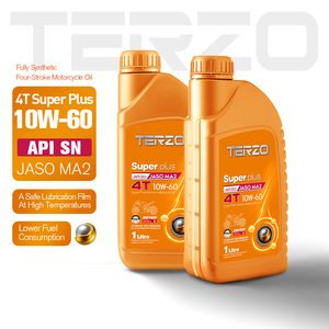 น้ำมันเครื่องมอเตอร์ไซค์ TERZO 4T SUPER PLUS 10W60 PAO Ester สังเคราะห์แท้ API SP JASO MA2 สำหรับรถมอเตอร์ไซค์วิบากและรถมอเตอร์ไซค์ทางเรียบ - Product Image 3