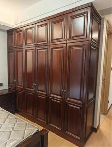 Armario <span class=keywords><strong>de</strong></span> Madera Tradicional <span class=keywords><strong>de</strong></span> Alta Gama, Armario Empotrado <span class=keywords><strong>de</strong></span> Piso <span class=keywords><strong>a</strong></span> <span class=keywords><strong>Techo</strong></span> para Dormitorio - Product Image 4